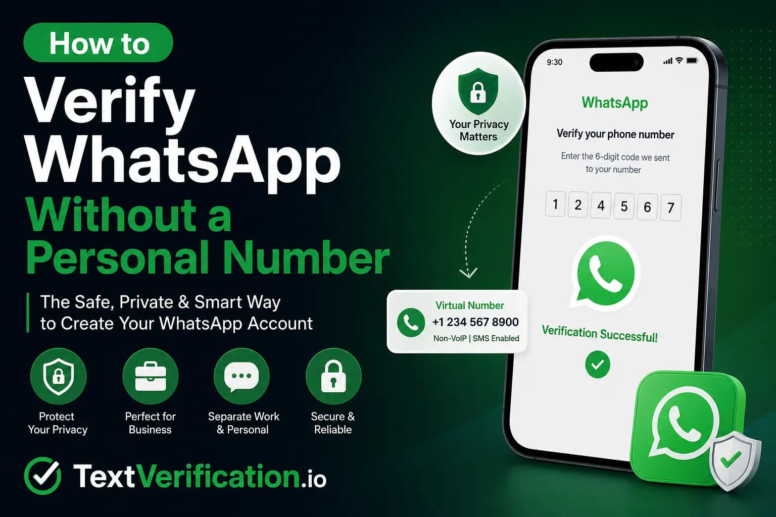 How to Verify WhatsApp Without a Personal Number