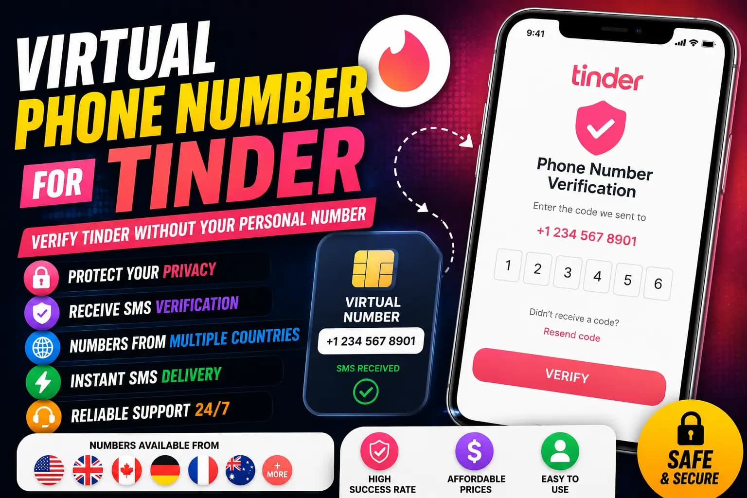 Virtual Phone Number for Tinder: Complete Guide (2026)