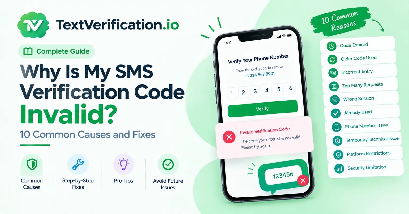 Why Is My SMS Verification Code Invalid? 10 Causes and Fixes (2026 Guide)